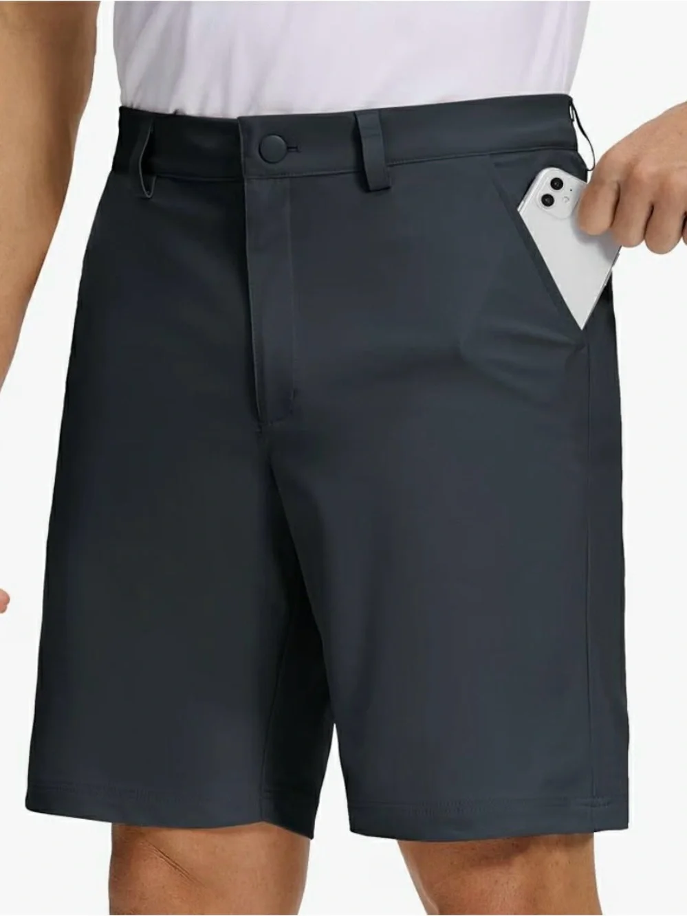 WILLIT Men's Flat Front Performance Shorts - charcoal gray 36”w/7” inseam NWT